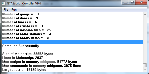 Result of compiling WSD.scr while leaving the offending script's mission contents commented out.