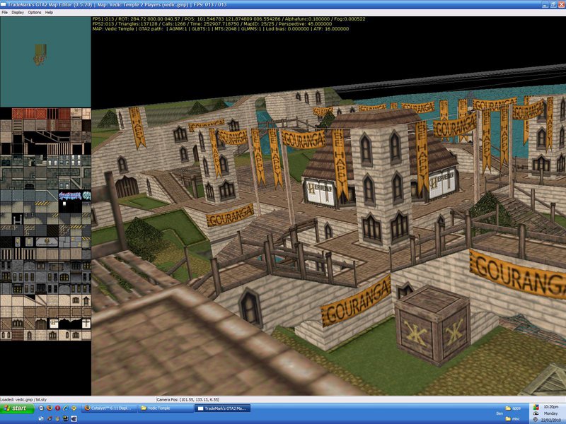 Vedic Temple in &quot;free camera mode&quot; with FPS details.